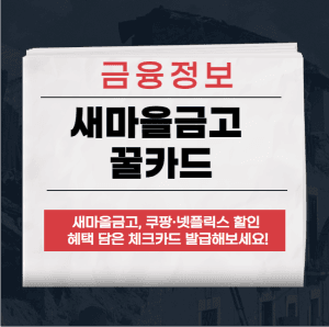 새마을금고 꿀카드