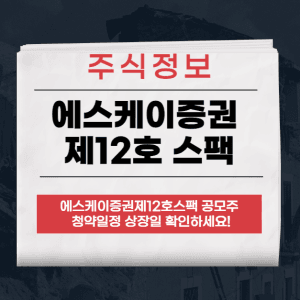 에스케이증권 제12호 스팩