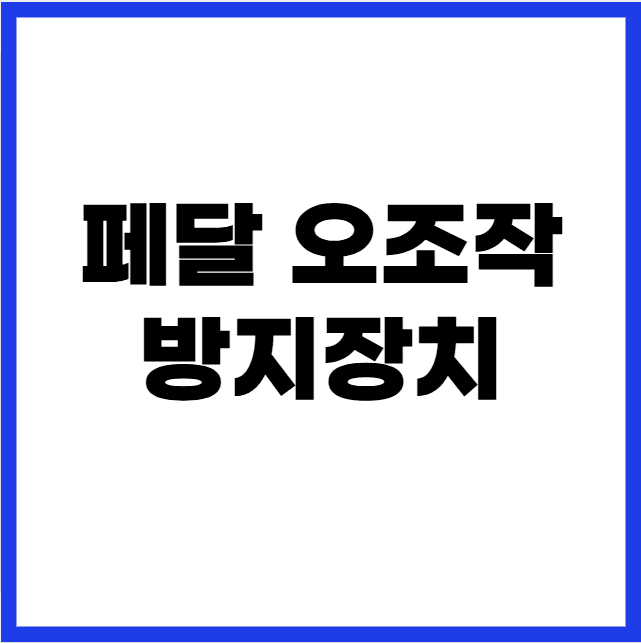 페달 오조작 방지장치