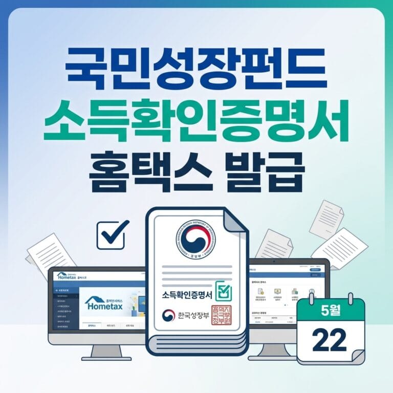 소득확인증명서 발급