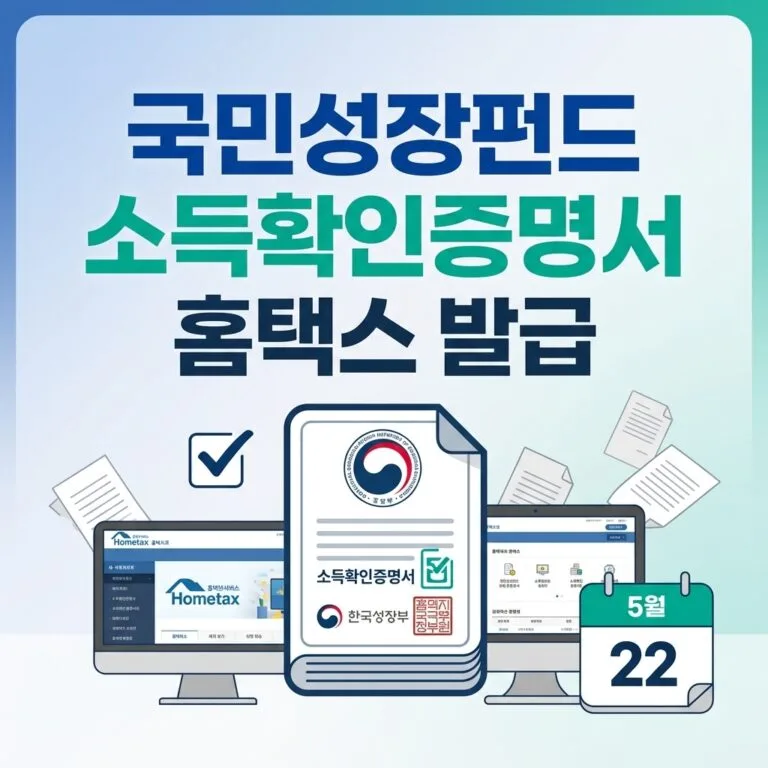 소득확인증명서 발급